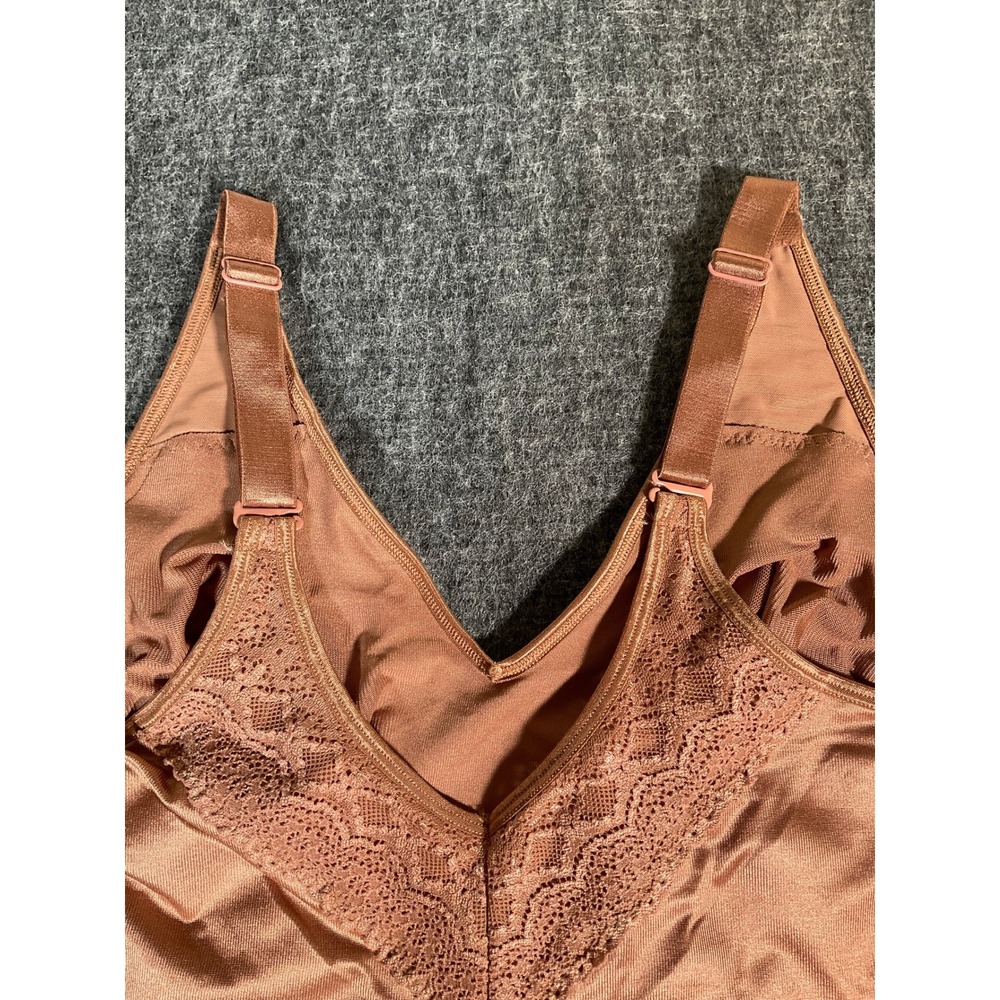 Ruby Ribbon Shapewear Cami Women 44 Bronze Lace Lift Luxe Full Support 3055 - Picture 6 of 6